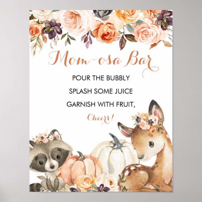 Autumn Woodland Girl Game Momosa Pub Poster (Framsidan)