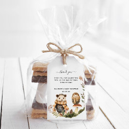Autumn Woodland | Märkre för babyskor med Tack Presentetikett
