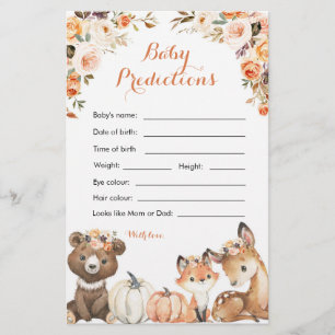 Autumn Woodland Oh Baby Shower Baby Predence
