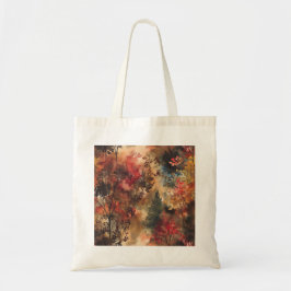 Autumn Woodland Watercolor Tote Tygkasse