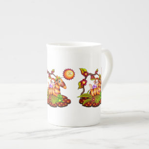 Autumn Zebra Pixel Art Benporslin Mugg