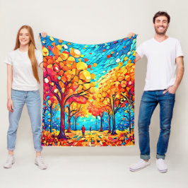 Autumnal Dreamscape Walk Fleecefilt