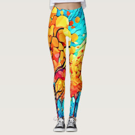 Autumnal Dreamscape Walk Leggings