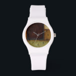 Autumnal Impressionist av Jennifer Goldberger Armbandsur<br><div class="desc">Autumnal färg genomsyrar den här målningen av Jennifer Goldberger. Orangen Röd,  brun,  brun och mörk fyller i de geometriska paneler som utgör bakgrunden till biet. Köp en kopia idag!</div>