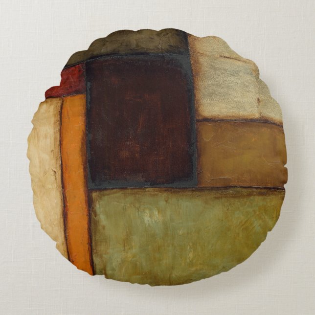 Autumnal Impressionist av Jennifer Goldberger Rund Kudde (Framsidan)