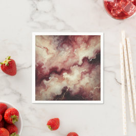 Autumnal Marble Harvest Vin Découpage Napkins Pappersservett