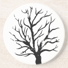 Autumnal Träd Lino Print Sandstone Underlägg