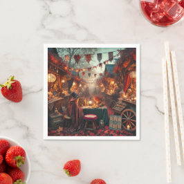 Autumnal Whimsigoth Magical Marketplace Decoupage Pappersservett