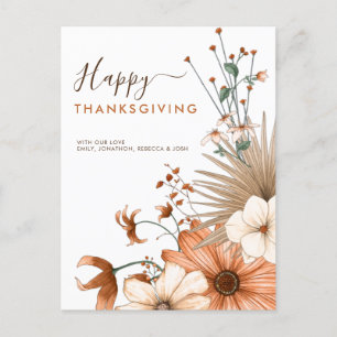 Autumnala Blommigtar Foliage Happy thanksgiving Na Helg Vykort