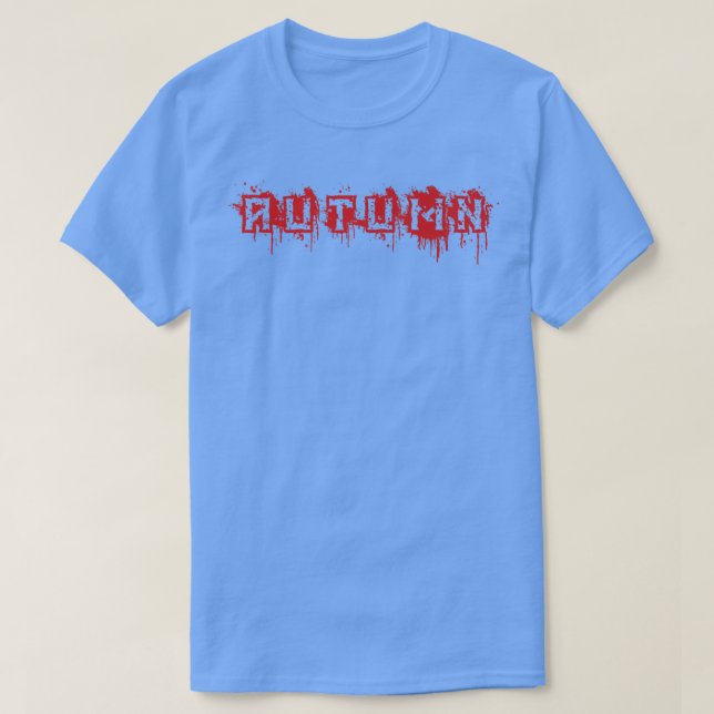 AutumnFirst Name Halloween Costume Personalized T Shirt (Design framsida)