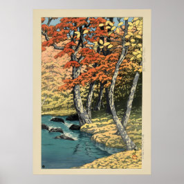 Autumnin Oirase av Hasui Poster