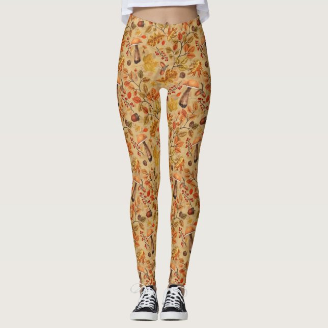 Autumnskog på ochre leggings (Framsida)