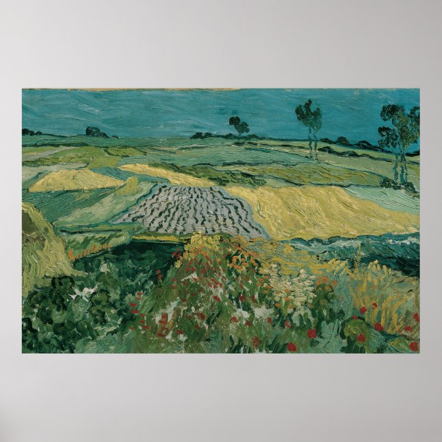 Auvers slätten - Vincent van Gogh Poster (Framsidan)