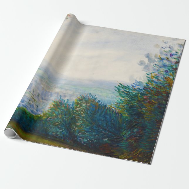 Auversdalen vid floden Oise Renoir Presentpapper (Utrullad)