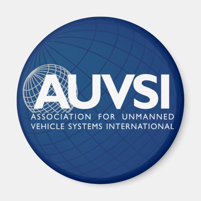 AUVSI Round Logotyp Magnet (Framsidan)