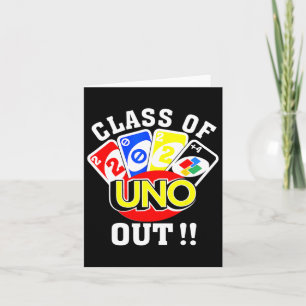 av 2024 års Uno Out Senior 2024 Studenten Teacher Kort