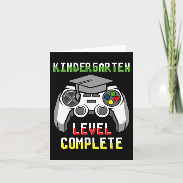 av 2024 Kindergarten Level Kids Video Game Graduat Kort (Framsida)