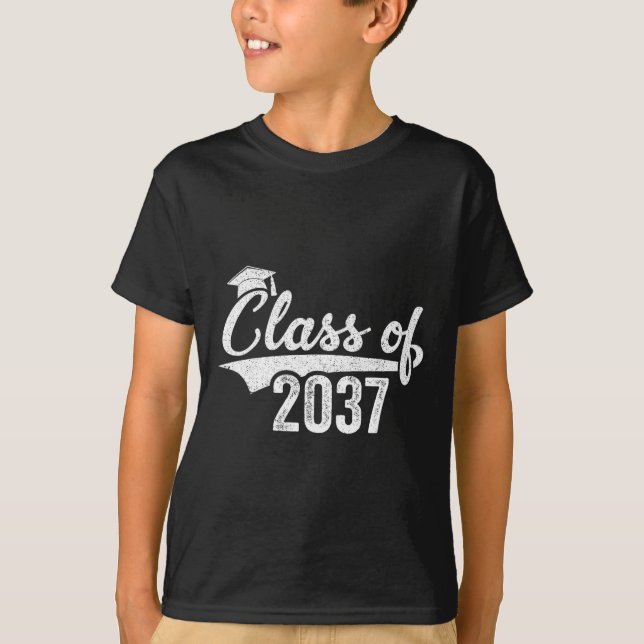 Av 2037 års tillväxt med mig Kindergarten Studente T Shirt (Framsida)