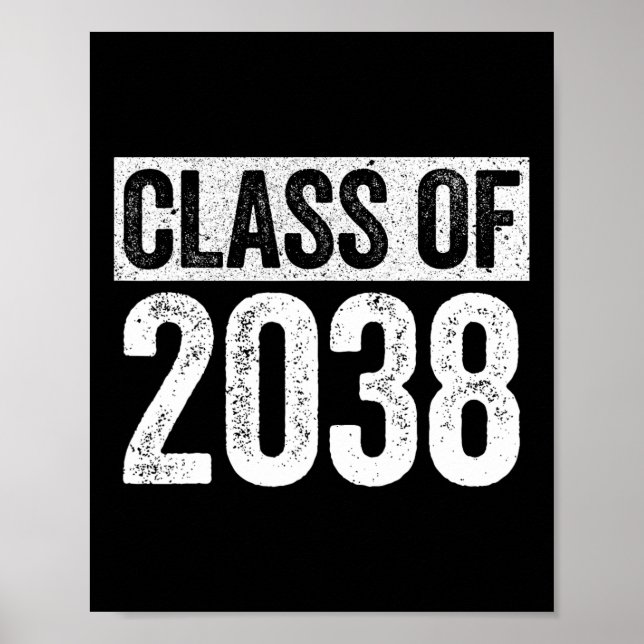 av 2038 Senior 2038 Studenten Shirt Poster (Framsidan)