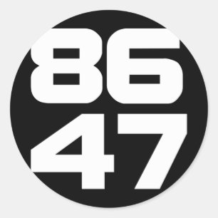 av 86 47 antitrumprestprojekt 2025 runt klistermärke