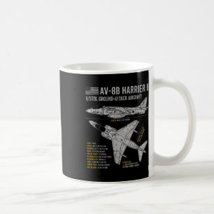 Av-8b Harrier II-flygplan Krig Flygplan Kaffemugg