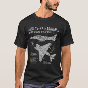 Av-8b Harrier II-flygplan Krig Flygplan T Shirt