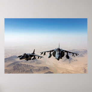 AV-8B Harrier II-flygplan Poster