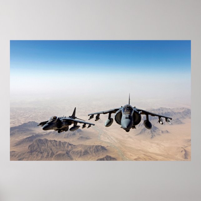 AV-8B Harrier II-flygplan Poster (Framsidan)