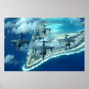 AV-8B Harrier II-flygplan Poster