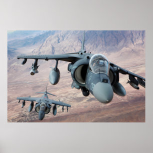 AV-8B Harrier II-flygplan Poster