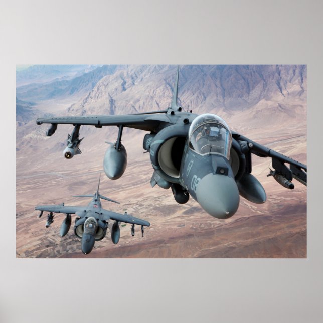 AV-8B Harrier II-flygplan Poster (Framsidan)