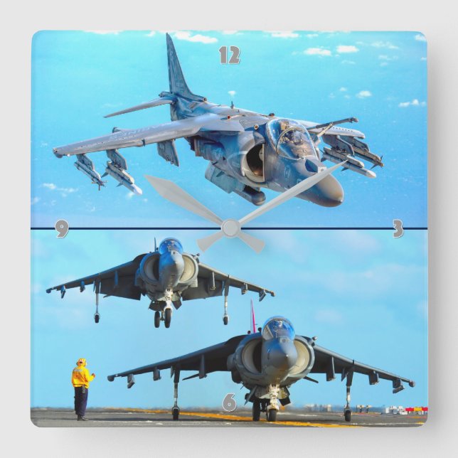 AV-8B HARRIER II FYRKANTIG KLOCKA (Framsida)