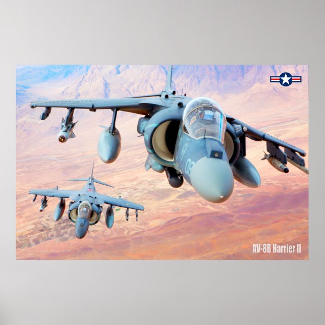 AV-8B HARRIER II POSTER (Framsidan)