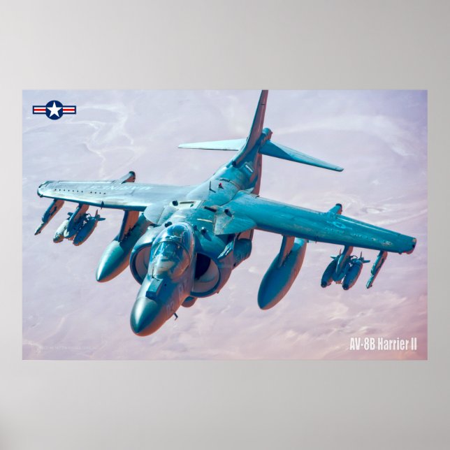 AV-8B HARRIER II POSTER (Framsidan)