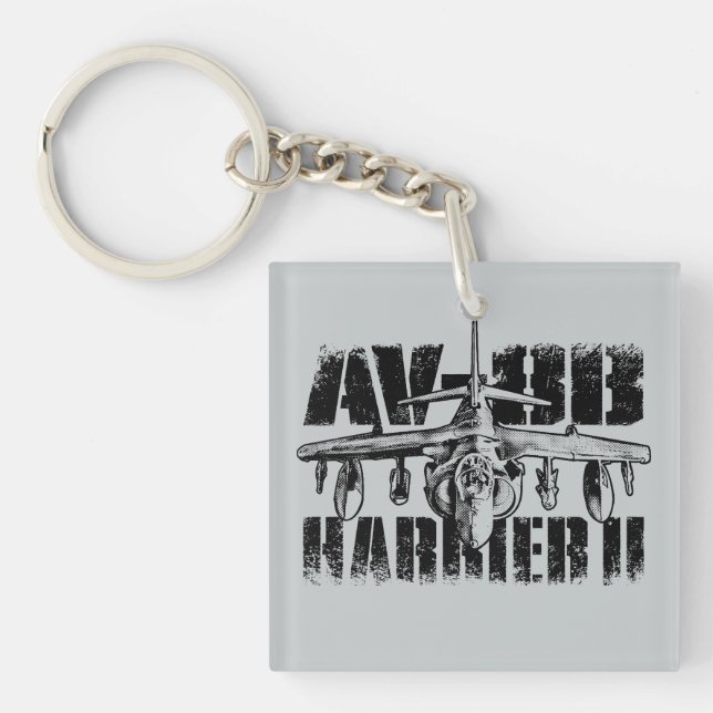 AV-8B Harrier II Square (dubbla-sided) Keychain (Framsidan)