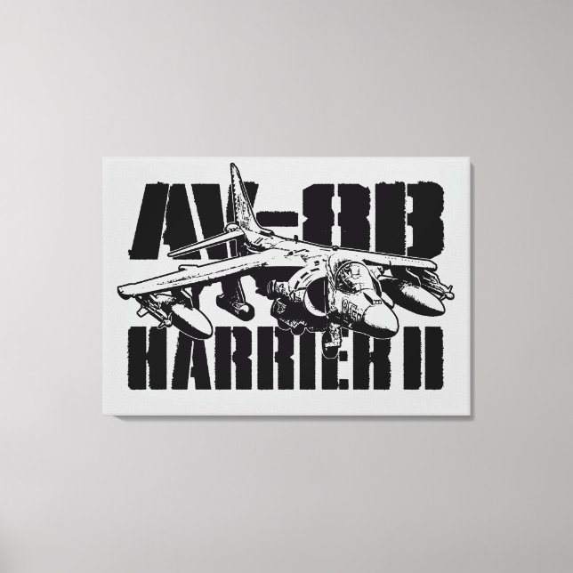 AV-8B Harrier II Wrapped Canvas (Framsida)