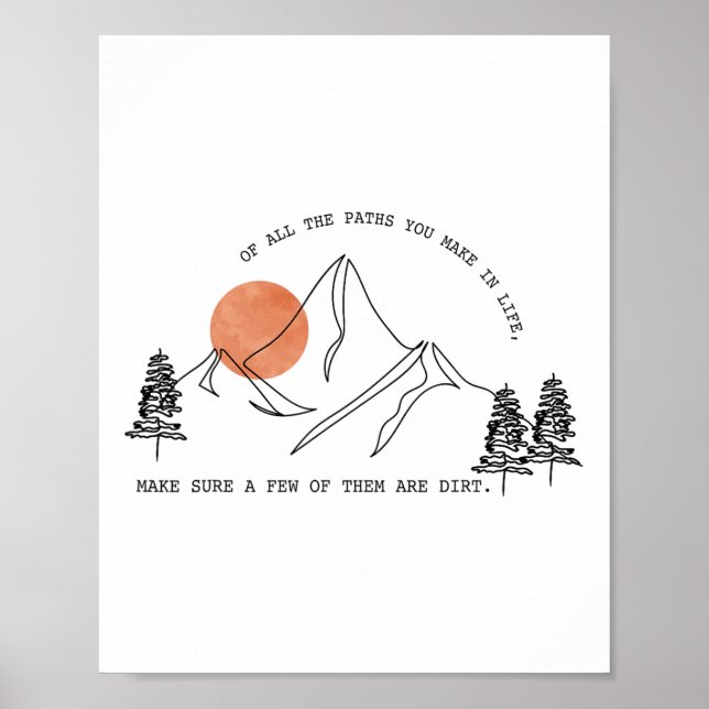 Av Alla Vägar Du Tar I Livet Skogsvandring En Poster (Framsidan)