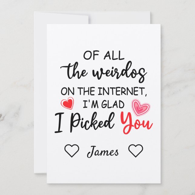 Av alla väskor på internet, valde jag dig inbjudningar (Framsida)