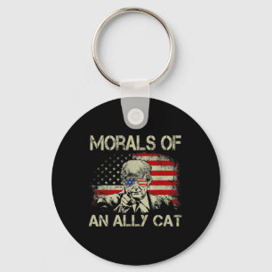 Av Ally Cat Funny Trump 2024 Nyckelring