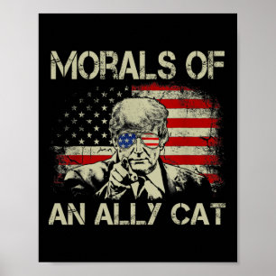 Av Ally Cat Funny Trump 2024 Poster