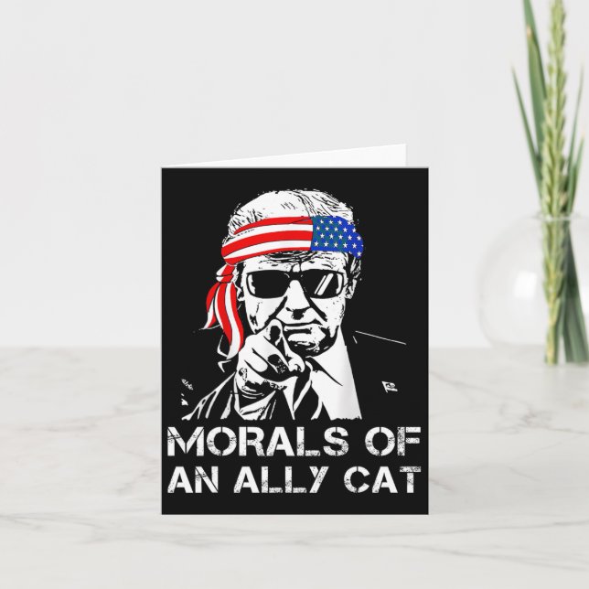 Av Ally Cat Funny Trump 2024 Trump Ordförande Kort (Framsida)