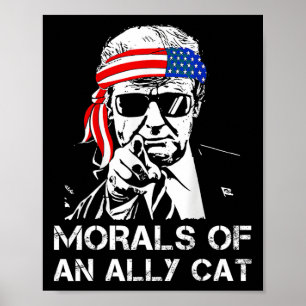 Av Ally Cat Funny Trump 2024 Trump Ordförande Poster