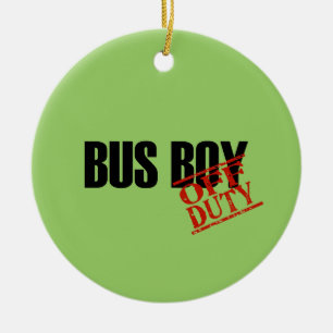 AV - arbetsuppgiftbusspojke Julgransprydnad Keramik