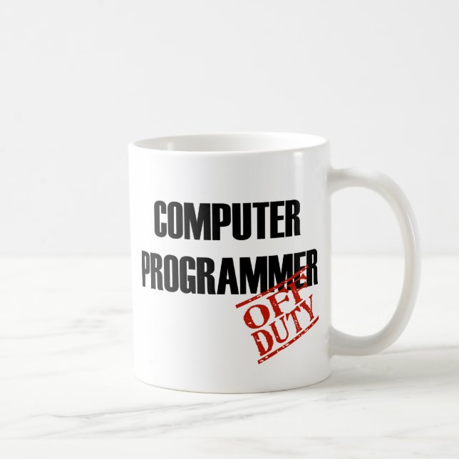 Av - arbetsuppgiftprogrammerare kaffemugg (Höger)