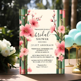 av Bamboo Rosa Sakura Cherry Blommar Möhippa Inbjudningar