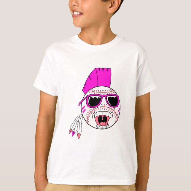  av baseball rosa-pejlvektor t shirt (Framsida)