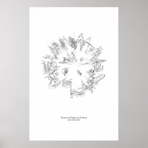 Av bemanna: Toccata och Fugue (svart) Poster