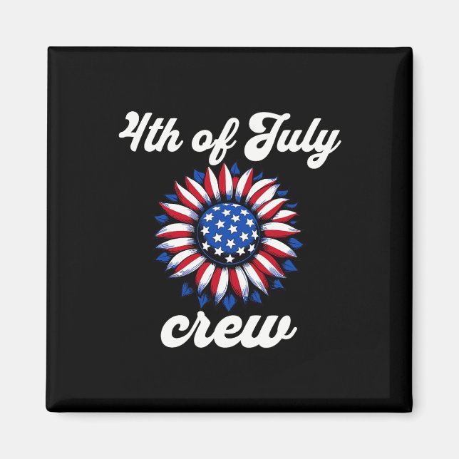 av besättningen USA flagga från juli Magnet (Framsidan)
