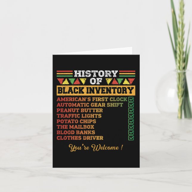 Av Black Inventors Black Educators Historik månad Kort (Framsida)