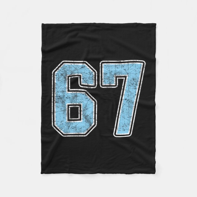Av Blue 67 Six Seven Meme  Fleecefilt (Framsidan)